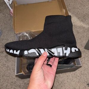Balenciaga black sock runners